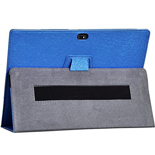 AVIDET Lenovo Miix 720 Hülle Case Etui Tasche, Slim Fit Folio Premium PU Kunstleder Schutzhülle Tasche Etui Smart Cover mit Ständerfunktion für Lenovo Miix 720 Tablet-PC (Blau) - 2