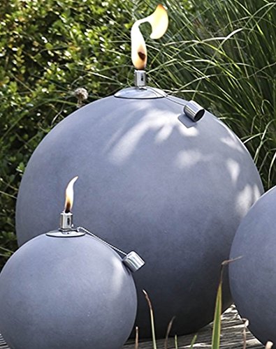 Preisvergleich Produktbild Öllampe Globe Magnesia, grau gewischt D. 40 cm