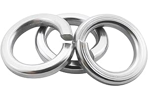 Fajoeda 50 Pezzi Rondella a Molla M8 A2 V2A, in Acciaio Inox Serratura a Molla Piatta e Molla 8 mm, Forma B, Secondo DIN 127