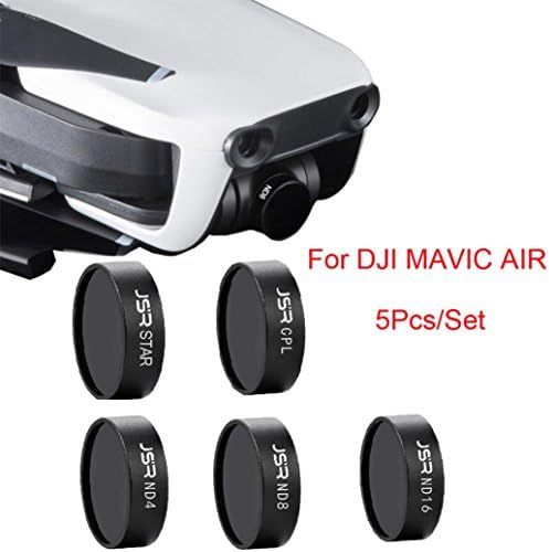 DJI MAVIC AIR ACCESSORIES, Diadia 5PC New Camera Lens Filter ND4 ND8 ND16 CPL UV Waterproof Camera Lens Filters For DJI MAVIC AIR Drone (ND8)