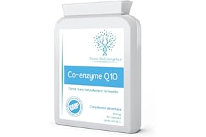 SWISS BIOENERGETICS Co Enzyme Q10 CoQ10 - Forme trans supérieure naturellement fermentée - 300 mg 60 gélules
