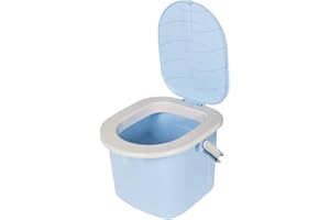 BRANQ HOME ESSENTIAL Branq Toilettes 15,5 litres de Camping Toilettes Seau WC extérieur Voyage (Bleu)