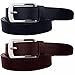 Shara Mens leather belts set of 2 combo pack (black & brown)(SHA/MENSBELTS/BBCOMBO) RS.199.00