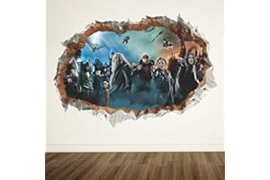 LIZHIOO Adesivo murale 3D Harry Potter Hole Poster Hogwarts Adesivi murali Mondo Magico Decorazioni for la Camera dei Bambini Decalcomanie Decorazioni Decorative