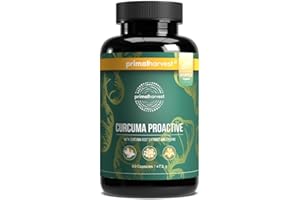 Cúrcuma Complex de Primal Harvest: suplemento vegano con 450 mg de extracto de cúrcuma y pimienta negra. Para hombres y mujeres. Contiene 60 cápsulas. (1 Pack (60 Count))