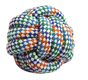 ProtosIndia.Net? Pet Chew Toy Fetch Ball Toy for Puppy Cat Dog Cotton Rope Braided Ball Play Chewing Ball Toy