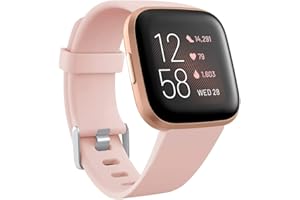 Wepro Compatible with Fitbit Versa Strap/Fitbit Versa 2 Strap - Smooth Silicone Classic Replacement Wristband Straps for Fitbit Versa/Versa Lite/Versa 2, Small Pink Sand