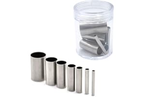 TSLBW Set di 7 stampi rotondi per argilla in acciaio inox, mini formine a forma di cerchio per biscotti, fai da te, lavori artigianali con argilla polimerica, con scatola di stoccaggio