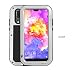 Produktbild LOVE MEI Huawei P20 Pro Metall hülle, Heavy Duty Aluminium Metall Schutzhülle Stoßfest wasserdicht staubdicht Schutz Fall für Huawei P20 Pro,Mit gehärtetem Gorilla Glas (6,1", Silver)