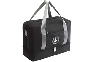 JULY'S SONG Sac de Sport Sac de Voyage Pliable Gym Sac à Main Voyage Sacs de Lavage Organisateur Étanche Foldable Travel Duffel Bag pour Hommes Femmes