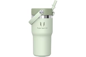 Sparrow Termosmugg med Sugrör 620ml – Vattenflaska Termosflaska Tumbler Bil | Termos Resemugg Rostfritt Stål, Läckagesäker BPA-fri, Dubbelväggig, Varm och Kall, Diskmaskinssäker, Handtag, Mugghållare