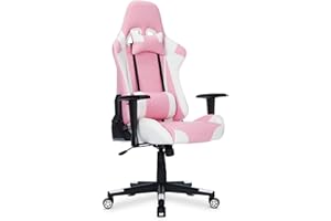 IntimaTe WM Heart Gaming Chair,Ergonomic Racing Chair,Adjustable High Back PC Gaming Chair with Arms and Back Support,Swivel Leather Desk Chair with Adjustable Headrest, Reclining Office Chair (Pink)