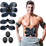 💪Fácil de usar : Máquina de tóner muscular es muy liviana, delgada y cómoda, diseñada con una ergonomía que apunta a ejercicios abdominales. Siempre puedes usar entrenadores musculares. Simplemente presione el botón para comenzar el ejercicio. Hay 6 modos y 10 intensidades son opcionales para apoyar la quema de grasa y la construcción muscular. Cada máquina EMS se puede configurar individualmente.