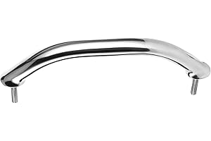 HERCHR Poignée Marine, Poignée de Barre D'appui de Bateau en Acier Inoxydable Barre D'appui de Porte Main Courante Poignée de Rail Ovale Matériel de Bateau équipement de Navigation (230mm)