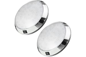 NAVESO RV Interior Light, 2 Pcs 12V LED Ceiling Dome Roof Light 46 LED， Caravan Interior Lighting With ON/OFF Switch, Interior Spot Lights for Campervan, Motorhome, Vehicle, Boat, Trailer, Marine