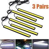UNHO 6pcs Car Daytime Running Lights Lamp Universal Waterproof Super Bright 17 cm 12V LED Car Lights Strips COB Off Road Driving Fog Lights