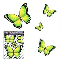Schmetterling Gelb D1 Kleintier Pack Auto Aufkleber - ST00025YW_SML - JAS Aufkleber