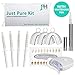 Produktbild Just Pure Hut Teeth Whitening Kit - Hellt Ihre Zähne um bis zu 10 Stufen auf - KEIN Wasserstoffperoxid Gel - Jetzt mit Bonus-Zahnaufheller-Stift. Keine Bleichmittel oder Streifen