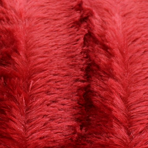 Hochwertiges exclusives Fellkissen – Fellimitat/Nerzoptik – besonders weich und kuschelig mit Füllung – Größe: 50×50 cm – Rot – Brandsseller - 3