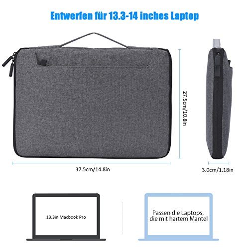 Macbook Tasche  TOPELEK 14 Zoll Laptop Laptoptasche H  lle Computer-Tasche Sleeve Laptop-Tasche Filz Sleeve H  lle Wasserdichte F  r Tragbare Computer