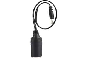 AKOZON Cable del Encendedor de Cigarrillos, Fydun Encendedor de Cigarrillos Hembra a DC5521 Conmutada Macho Cable Adaptador 12V 24V 10A MAX