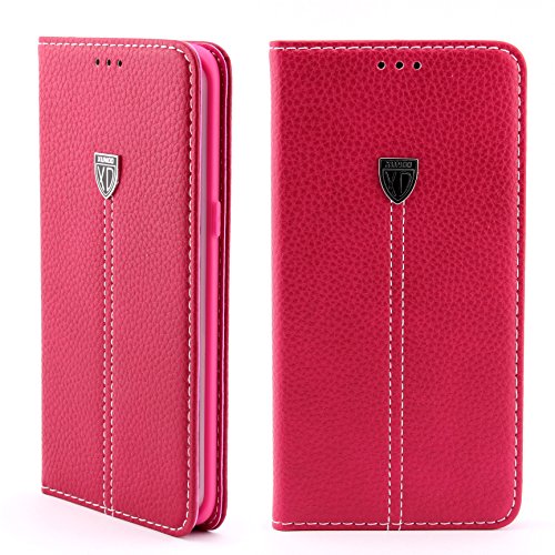 [ S6 edge ]Handy Schutz Tasche Noble Series Cover für Samsung Galaxy [ S6 edge ] edle Book Style Hülle mit Aufstellfunktion und Kartenfach ScorpioCover pink - 3