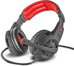 Trust Cuffie Gaming GXT 310 Radius con Microfono e Archetto Regolabili, 3.5  mm Jack, Filo, Over Ear, PC, PS4, PS5, Xbox Series X, Xbox One, Switch,  Nero/Rosso : Amazon.it: Videogiochi