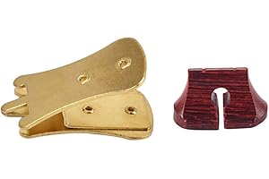 HEALLILY Erhu Mute Geige Dämpfer Professionelle Erhu Armaturen Erhu Sourdine Tools mit Brücke (Gold)