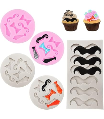 Stampo Silicone Baffi E Barba Per Torte - Per Pasta Di Zucchero, Cioccolato E Decorazioni | Ideale Per Festa Del Papà - Foto 7