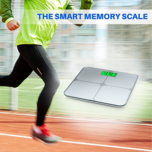 Smart Weigh Digitale Personenwaagen Mit Automatischer Step-On-Erkennung Für 8 Benutzer, Multi-Color Gewichtsänderungserkennung, Memory-Delete-Funktion Und Extra Große Hintergrundbeleuchtung LCD Display - 6