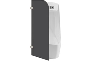 FLIUYR Urinal Trennwand,Urinal Screen Toilet Partition 40x90cm,Wandmontage Männer Urinal Trennwand,Urinal Trennwand,Einfache Installation,Abgerundete Ecke