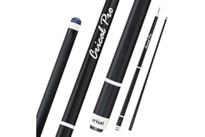 CRICAL 58" Carbon Fiber Pool Cue Stick Professional Low Diversion Pool Cue Sticks with 3/8 x 8 Pin Joint and 12.5mm Tip