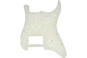 KAISH Pickguard pour guitare 11 trous ST/Strat Style One Humbucker pour Delonge Stratocaster/Strat Aged Pearl