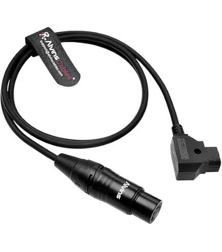 Cavo Alimentazione D-Tap Angolare A XLR 4 Pin Femmina - 60 Cm Per Sony Venice, Blackmagic URSA, ARRI