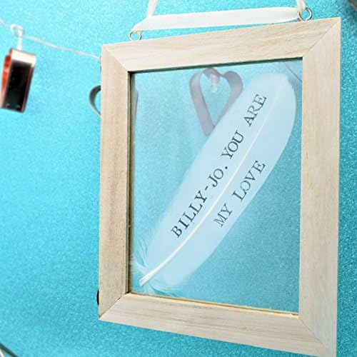 Personalised Quote on Real Feather Frame. Best Friend Sister Mum Gift Birthday Christmas Thank You