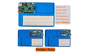 SunFounder RAB 5 in 1 Breadboard Holder Base Plate Circuit Board Screws for Arduino Uno R3 Mega 2560, Raspberry Pi 3 Model B,2 Model B and 1 Model B+ 400 800 Points Breadboard Jumper Dupont Wires