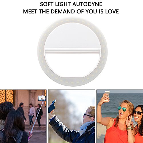 36Â LED Selfie luce Ring, Yica foto luce Selfie Enhancing notte fotocamera frontale luce per smartphone e tablet con 3Â Livelli di LuminositÃ 
