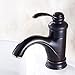 Produktbild Pumpink Überzug Alle Bronze Single Handle Küchenmixer Hahn Hot And Cold Becken Waschbecken American Style Schwarz Single Hole Antique Wasserhahn
