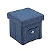 Produktbild beyonda fmzdd0214 zusammenklappbar Organizer Storage Bench Couchtisch Ottomane Cube Fußstütze Hocker, baumwolle, blau, S
