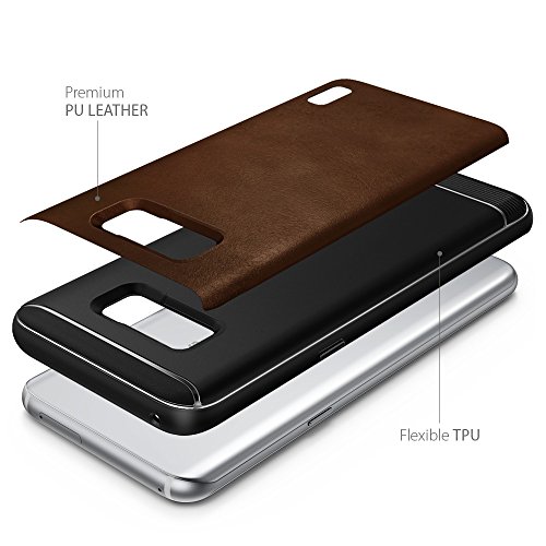 Funda Samsung Galaxy S8 2017 Ringke  Flex S  Funda Elegante Duradera Recubierta Texturizada de Cuero TPU Flexible con Protecci  n Contra Impactos Avanzada - Marr  n Brown