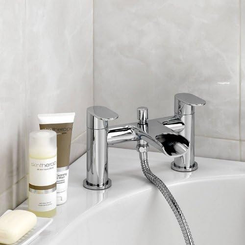 ENKI BT8408 Chrome Waterfall Bath Shower Mixer Tap Filler Designer Bathroom Orla