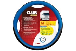 OKEPS GD Delux Truck Lorry HGV steering wheel cover blue & black wheel medium 44cm - 46cm wide grip