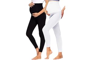 JMITHA Legging Grossesse Maternité, Pantalon de Grossesse Femme Leggings Longs de Grossesse en Coton, Super Confortable Legging Vêtements Grossesse Sports et Loisirs
