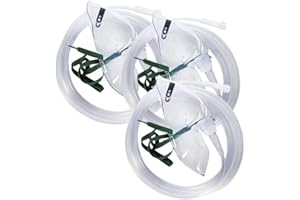 THE OXYGEN STORE Home Oxygen Masks Medium Concentration Adult with 2.1 Metre Tube Tubing (3 Pack) | Comfortable Design, Secure Fit | Ideal for Home Oxygen Use | Dentist, Doctors, Care Homes