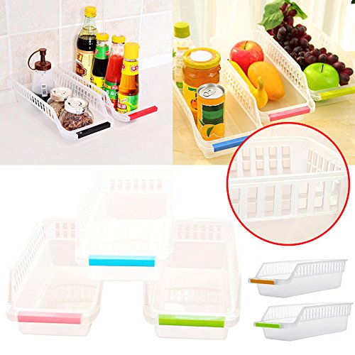 Kicode Kühlschrank Space Saver Organizer Kunststoff Gefrierschrank Regal Home Küche Kühlschrank Storage Rack Regal Schublade Korb Haushalt Werkzeuge