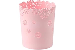 lmoikesz Poubelle légère Anti-Rayures, épaisse et Durable pour la Maison Le Bureau, sûre et Saine. Spécifications Multiples, Rose, Petite Taille