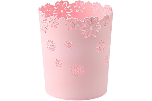 lmoikesz Poubelle légère Anti-Rayures, épaisse et Durable pour la Maison Le Bureau, sûre et Saine. Spécifications Multiples, Rose, Petite Taille