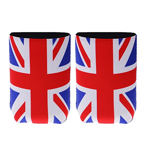 2x Neopren Dosen Kühltasche Dosenkühler Getränkekühler Bierkühler UK Flagge - 7