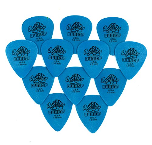 Jim Dunlop Tortex - Set de 12 púas para guitarra / Grosor: 1.00 mm (Paquete de 12)