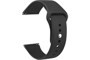 Yisica 20mm Correa de Reloj de Silicona de Liberación Rápida para Mujere Hombre, Suave Silicona Correa de Repuesto Ajustable para 20mm